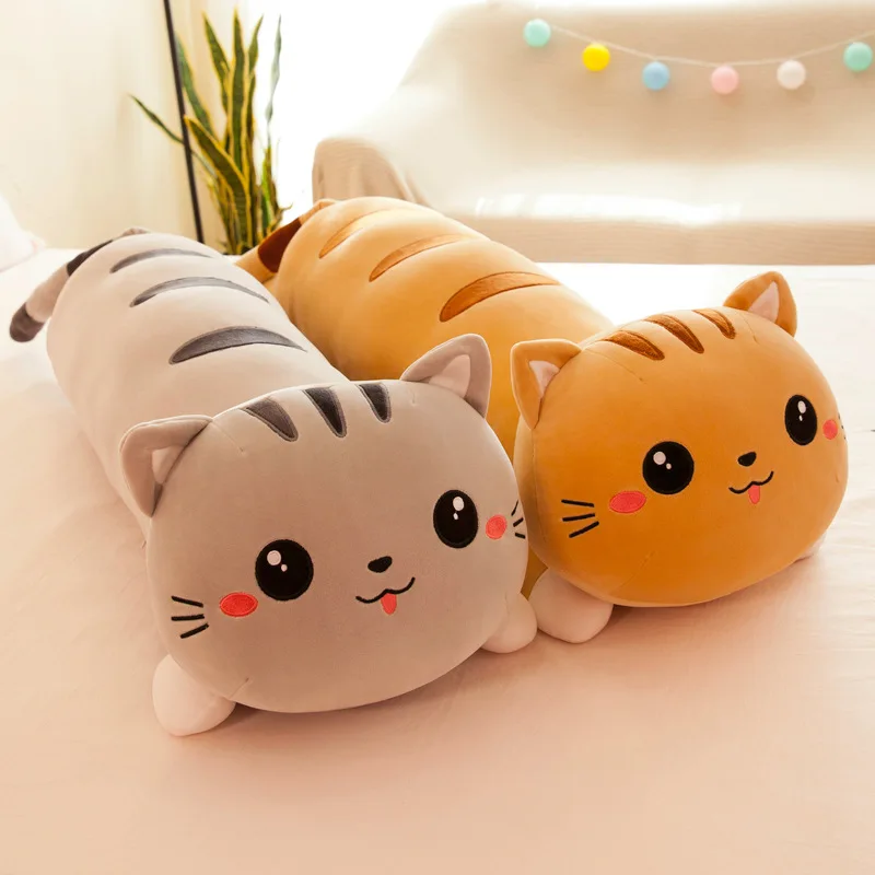 Подушка кошка длиной 50/130 см плюшевая игрушка мягкое плюшевое животное подарок