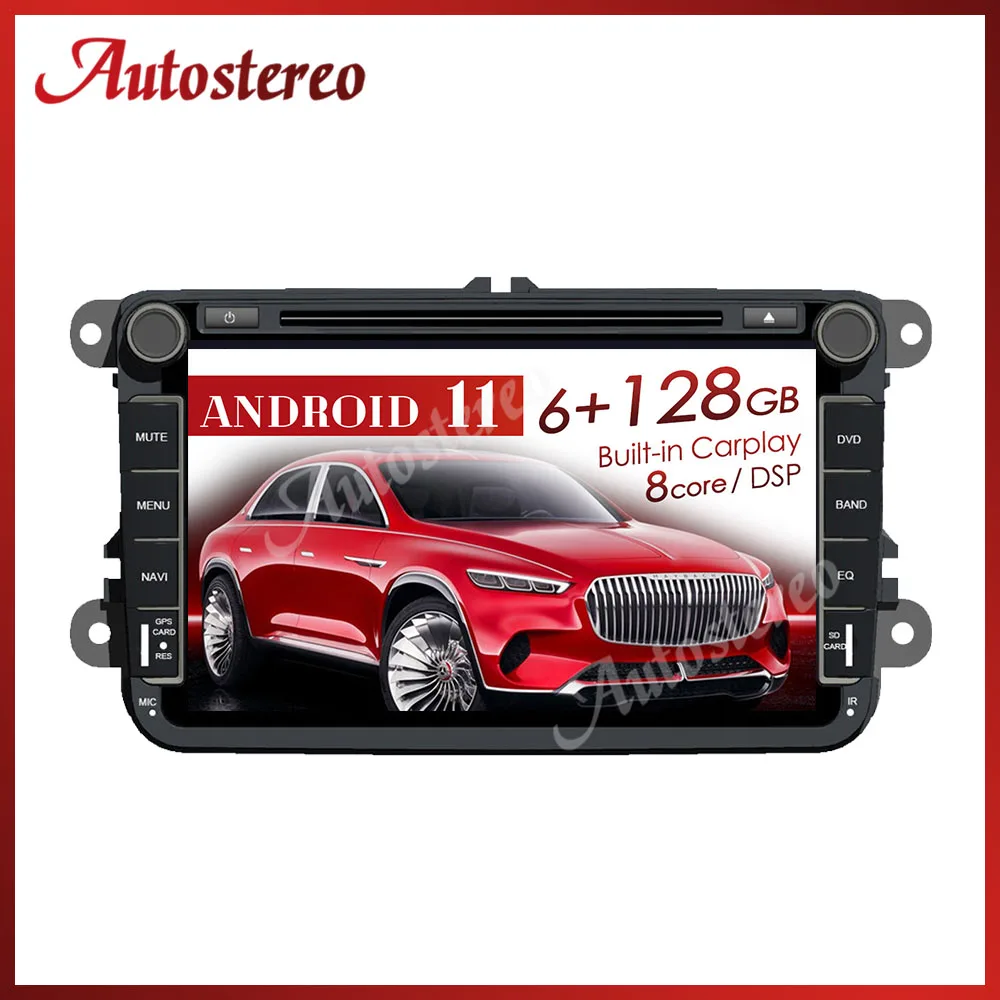 

Автомобильная Мультимедийная система, стерео-система на Android 11, для Volkswagen Golf, Polo, Tiguan, Passat b7, b6, leon, Skoda Octavia