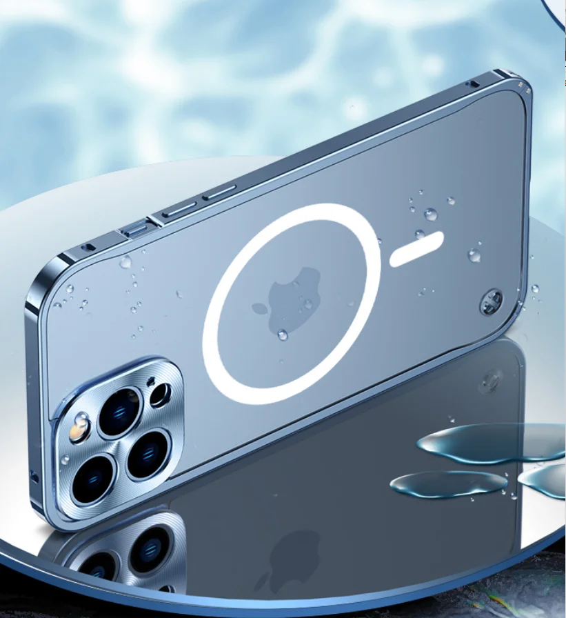 Матовая задняя крышка магнитный круглый чехол Magsafing для IPhone 12 13 Pro Max защитный