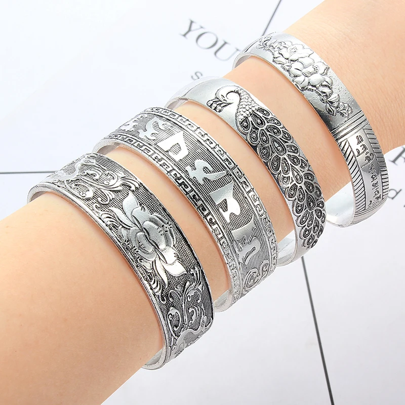 Винтажный браслет для мужчин и женщин Браслет манжета девушек Ретро старинное