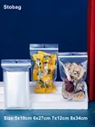 StoBag 100 шт прозрачный пластиковый прозрачный Ziplock самоуплотняющийся кулер сумка пищевая упаковка-органайзер контейнер для хранения фасоли для дома путешествия