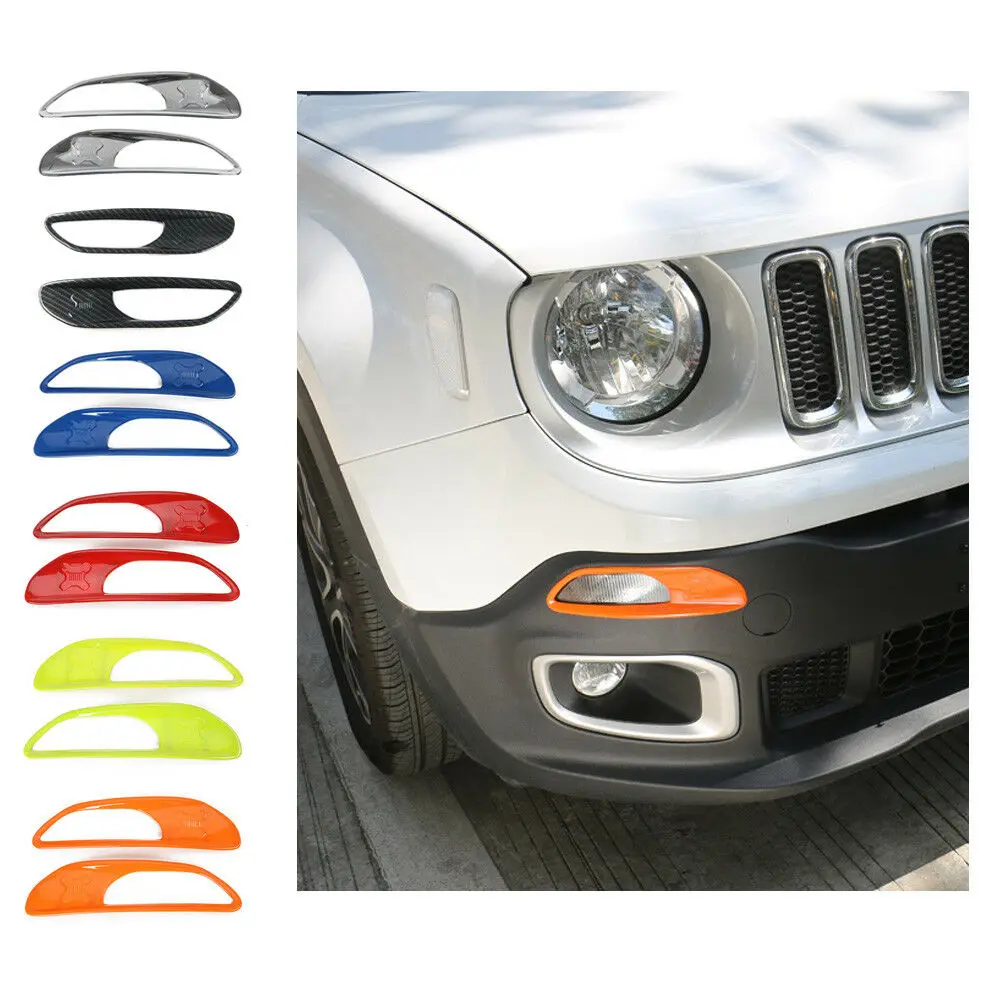 

Для 2015-17 для Jeep Renegade, передние дневные ходовые огни, фоторамка, декоративная Обложка