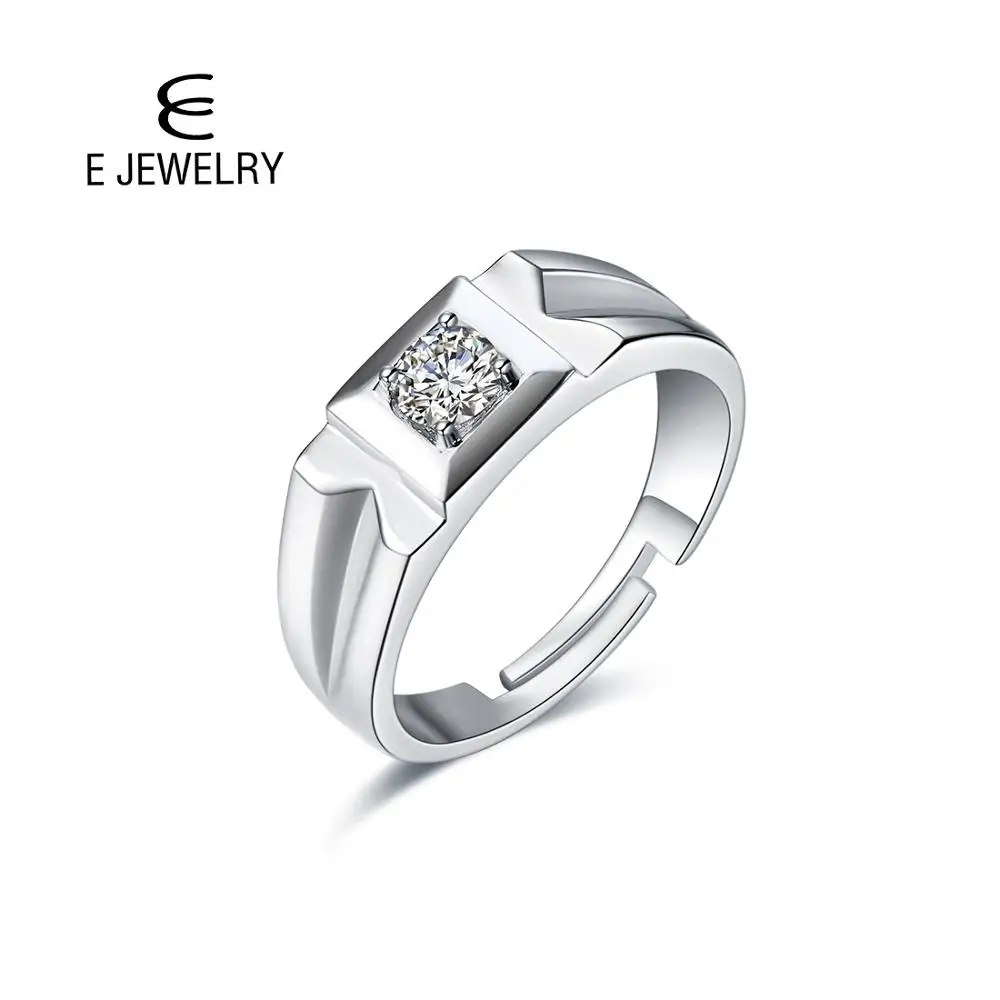 

E 925 пробы, серебряное кольцо для мужчин, 3 стиля, модные открытые кольца влюбленных с фианитом, обручальные мужские ювелирные изделия, подаро...