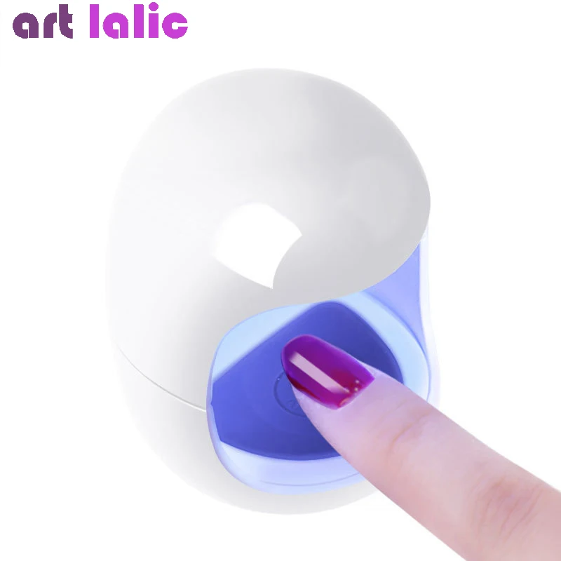 Яйцо Форма 3 Вт Светодиодная УФ лампа для сушки покрытия ногтей один лампочка на