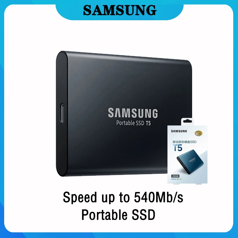 Samsung t5 Портативный ssd Внешние накопители 250 ГБ 500 1 ТБ USB 3 Gen2 внешний жесткий диск
