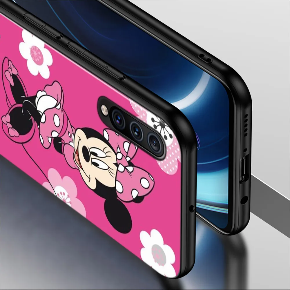 Black Soft Minnie Mouse For Samsung Galaxy A90 A80 A70 A70S A60 A50 A40 A30 A30S A20S A20E A10 A10E Phone Case