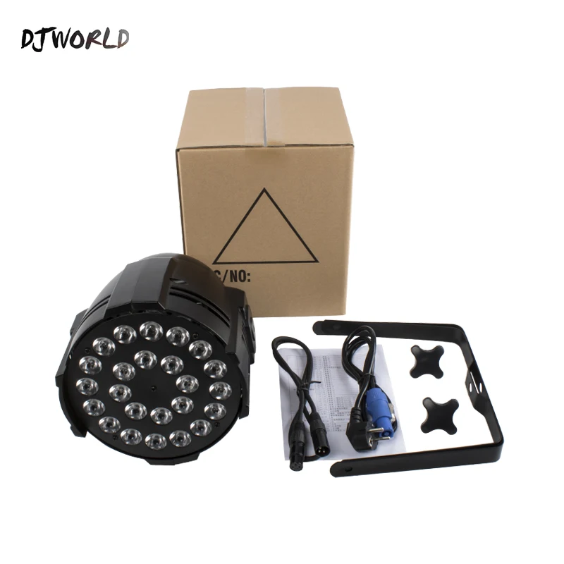Djworld(большой) алюминиевый сплав светодиодный Par 24x18 Вт RGBWA+ UV 6в1 освещение dmx 512 Powercon Plug Dj Disco вечерние ТВ Бальные шоу Свадебные