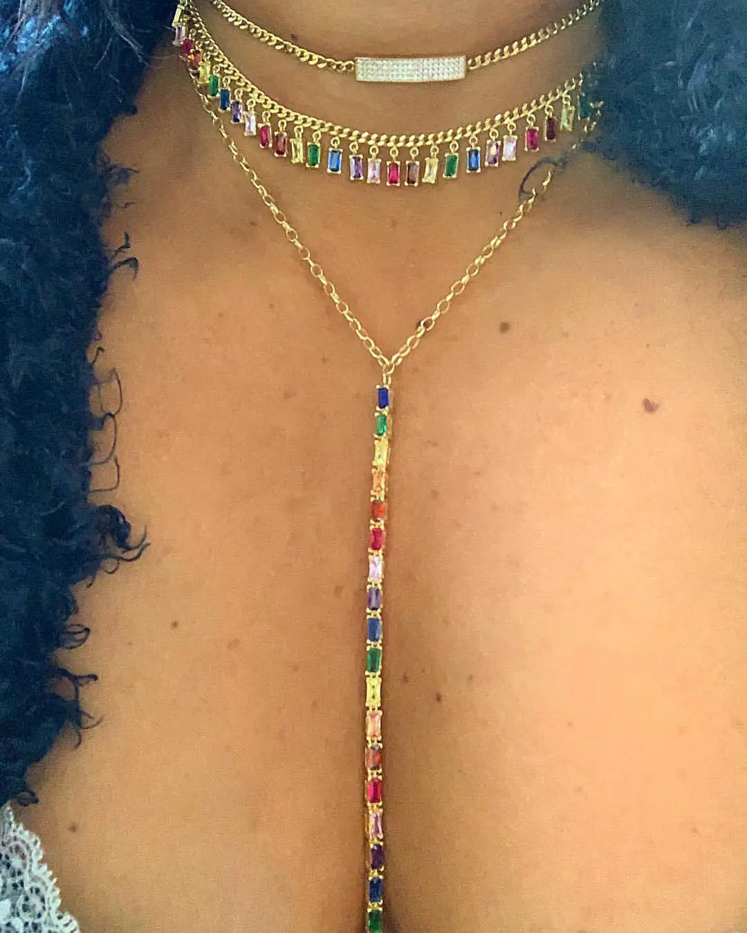 Модная Золотая Радужная разноцветная Сумочка Багет с кубическим цирконием