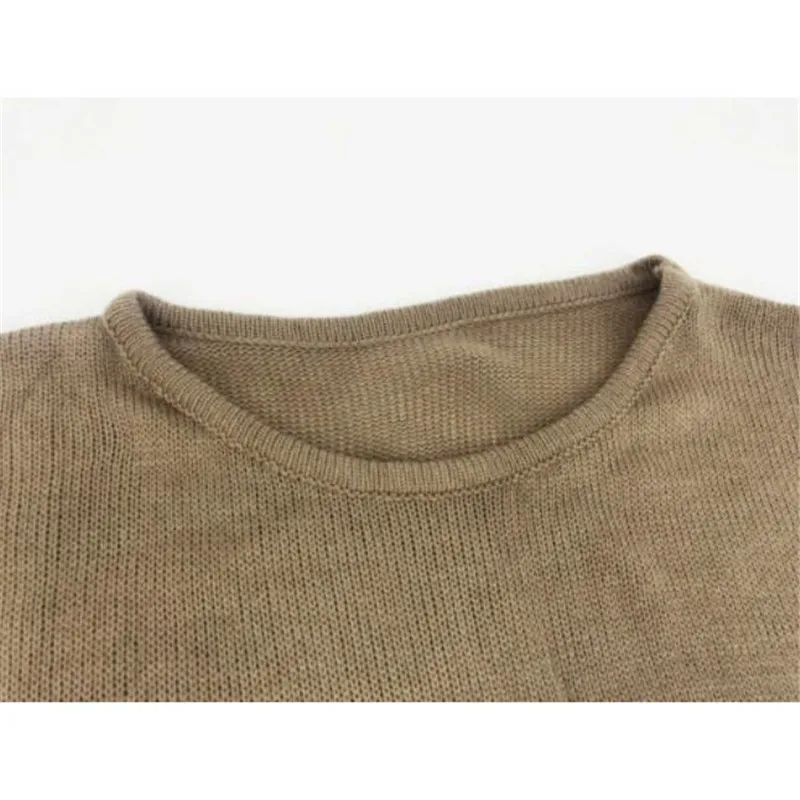 

Fashion Patckwork Color Sweater Women Pullover Jumper Long Sleeve Winter Knitwear Clothes Korean Crew Neck Loose Knit Sweaters