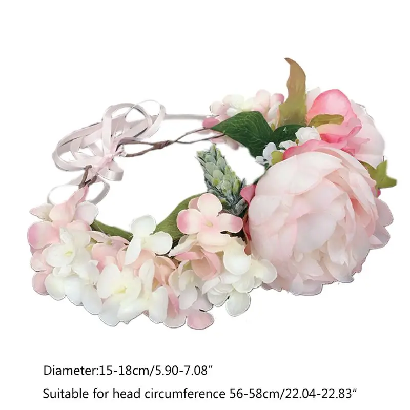 

Romantic Sweet Headband Wreath Simulation Multi Flower Succulent Leaf Bridesmaid Garland Tiara Crown Headpiece Photo Props