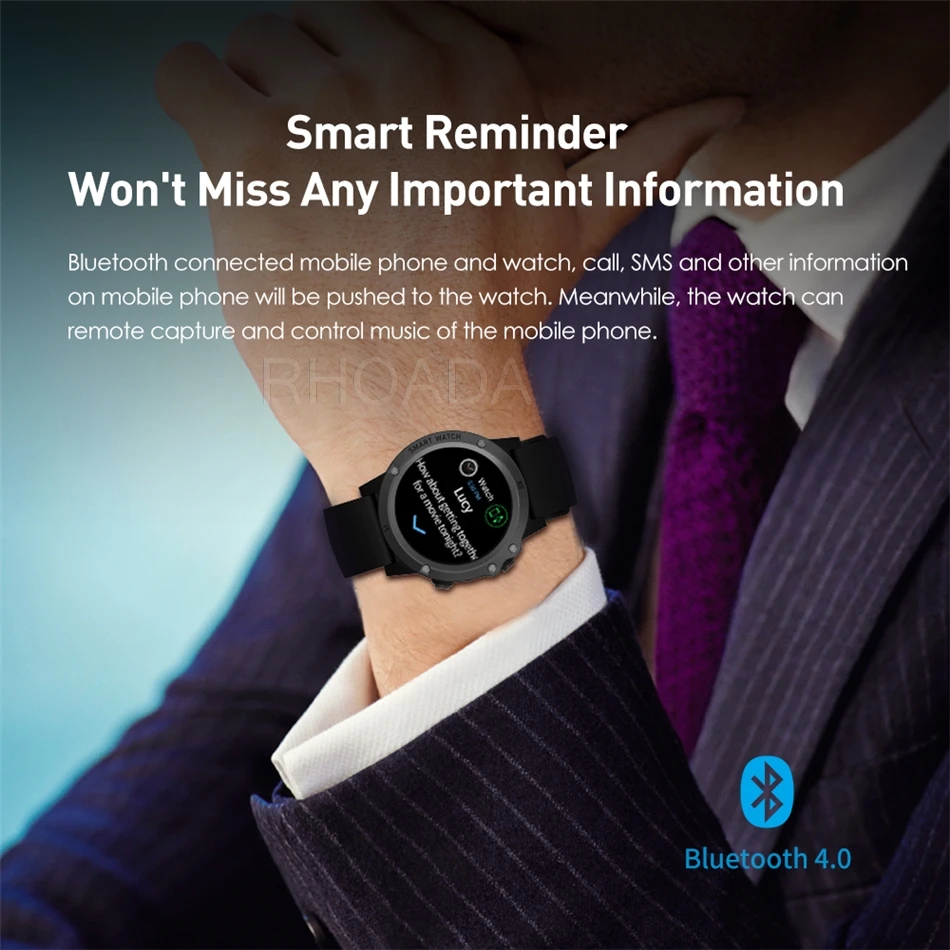 RHOADA D62 4G Смарт-часы Android OS RAM1GB rom 16GB Bluetooth 4,0 Nano SIM часы для звонков сердечного ритма IPX5 smartwatch глобальная версия
