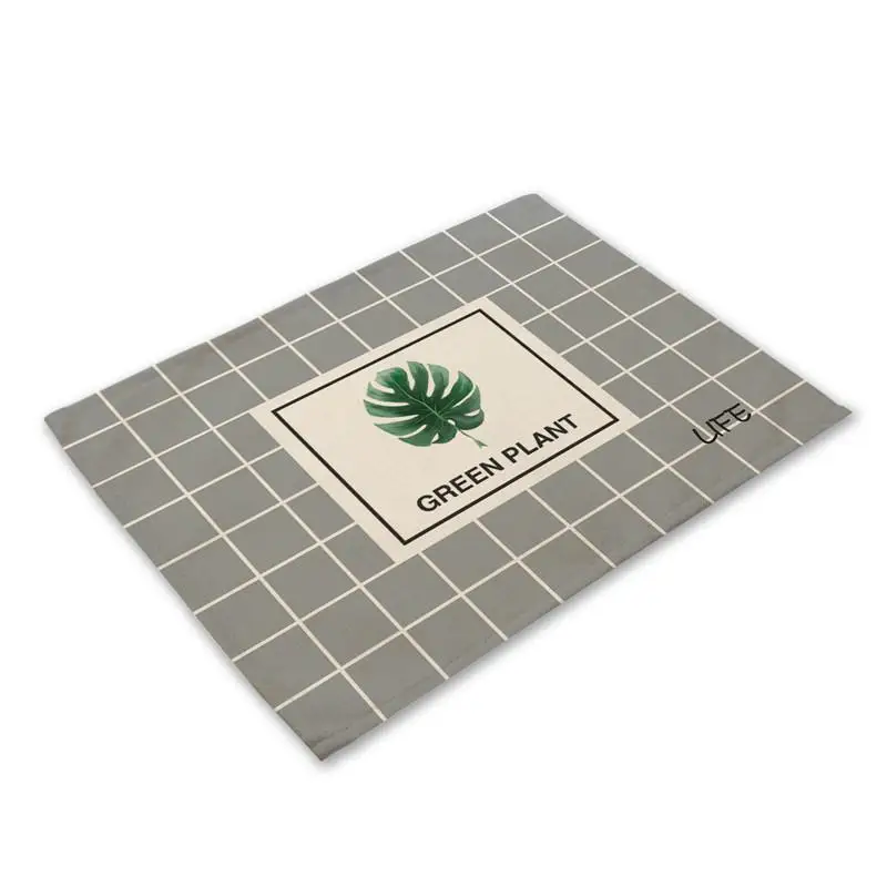 5 клетчатых подставок в виде растений коврик для обеденного стола подставки