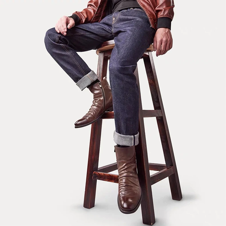 

2020 Men's Spring And Autumn Shoes Boots Men's Leather Casual Ankle Boots Men's Breathable Non-slip Luxury Business Oxford Shoes