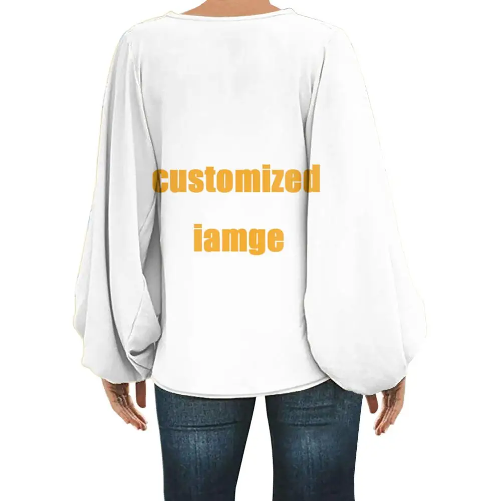 Рубашка женская с длинным рукавом и V-образным вырезом | Женская одежда