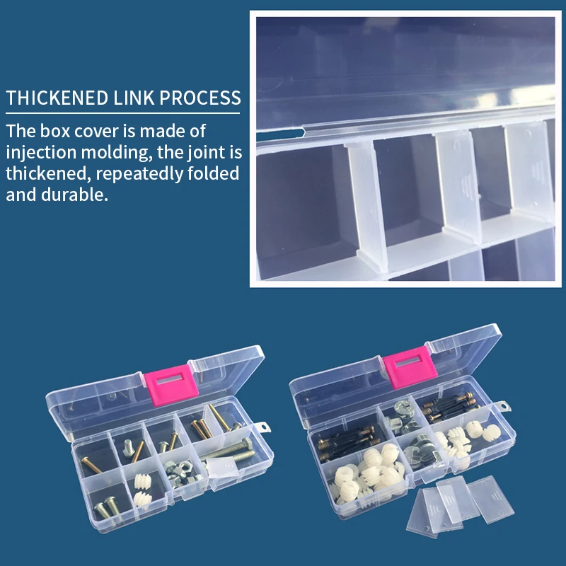 

New 10 Compartments Pouch Storage Box Transparent Fishing Lure Square Fishing Box Spoon Hook Lure Tackle Box Fish Accessory Box