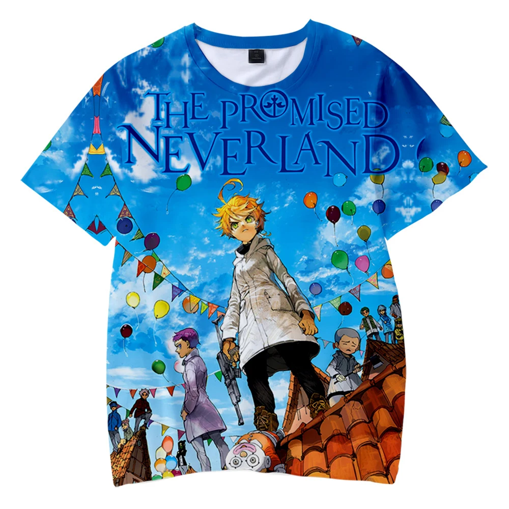 

The Promised Neverland 3D Printed Children T-shirts Fashion Summer Short Sleeve Tshirt Hot Sale Kids Streetwear Clothes Oversize