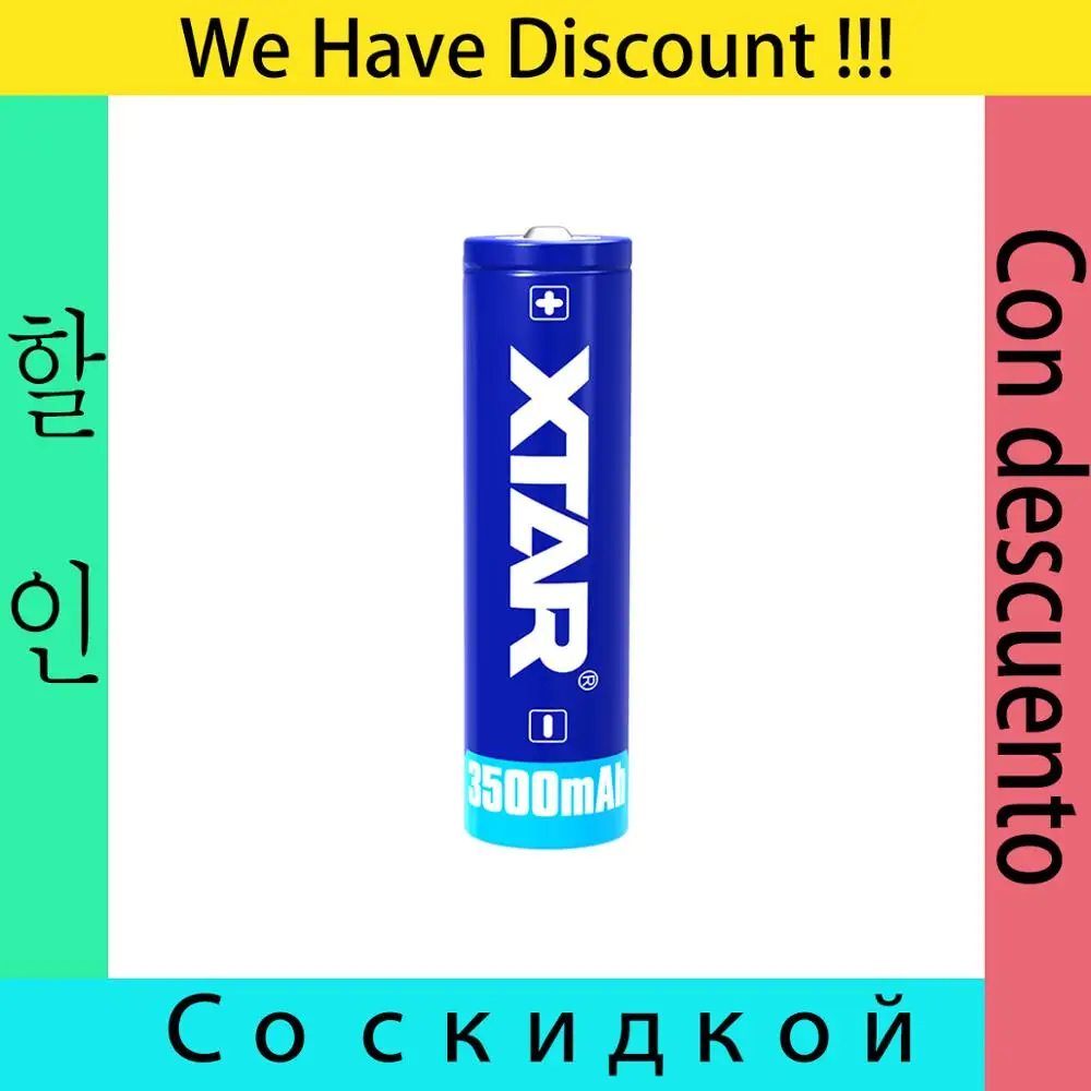 Оригинальный литий ионный XTAR 18650 3500 мАч 3 6 В защищенный литиевый
