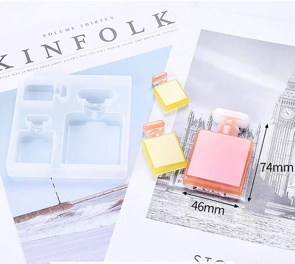 

1pcs Uv Resin Perfume Bottle Moldpendant Mold Silicone Mould Diy Crystal Epoxy Resin Mold Jewelry Making Tools