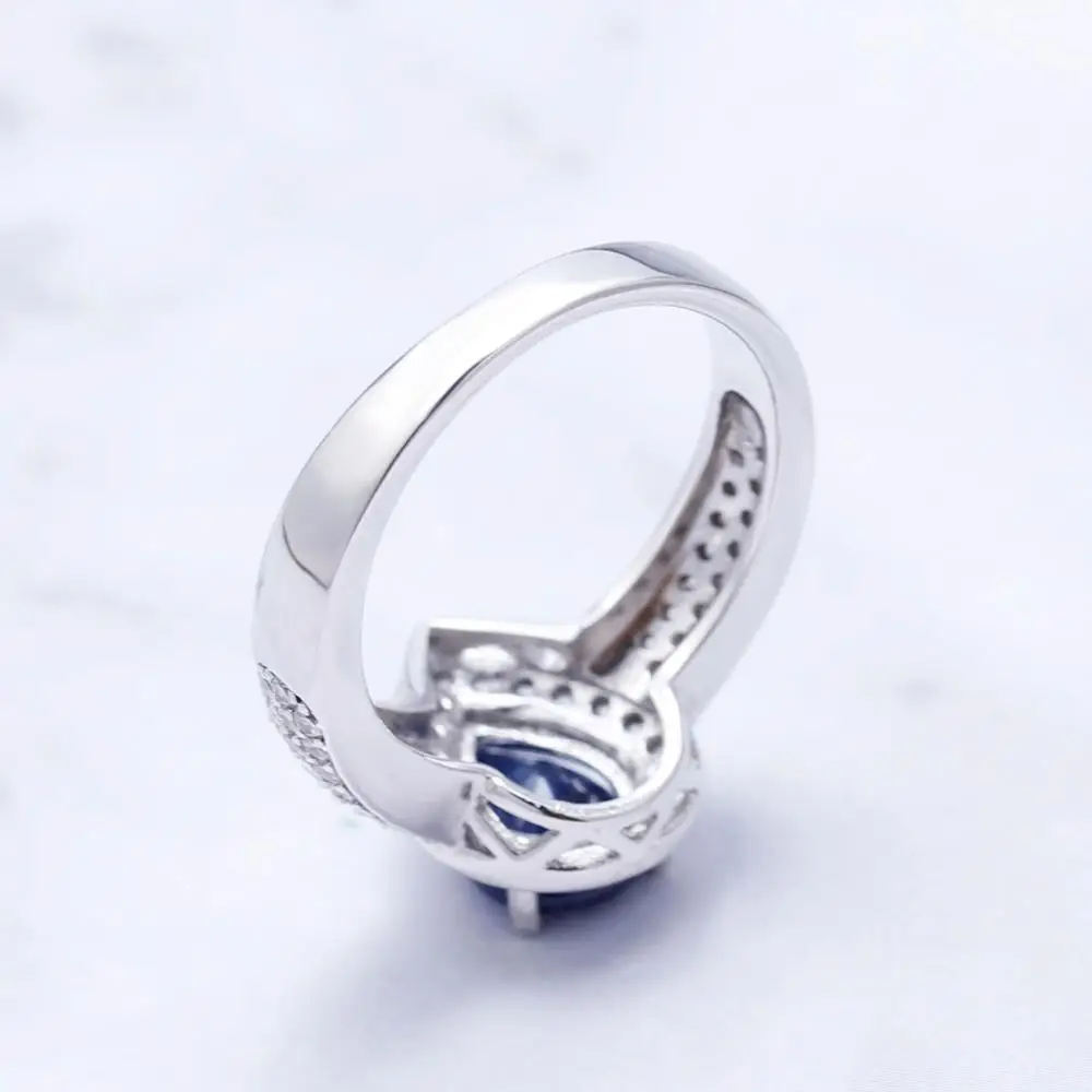 Женский балетный камень 1 29 карат Овальный натуральный синий сапфир свадебные