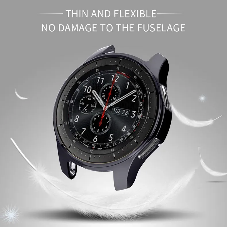 Gear S3 frontier для samsung Galaxy Watch 46 мм 42 м чехол ремешок reloj Обложка Мягкий ТПУ покрытием все вокруг Защитный чехол рамка