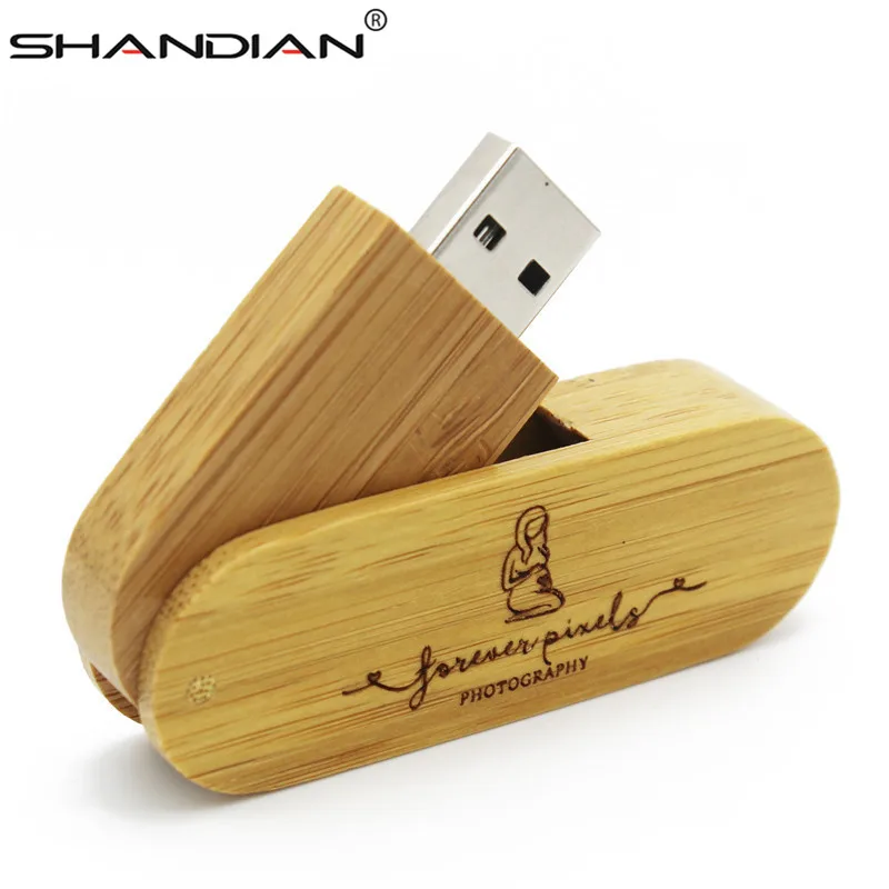 SHANDIAN 1 шт. деревянный портативный USB флеш накопитель с бесплатным логотипом