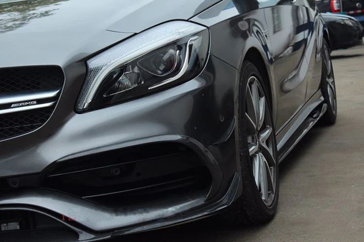 Для Mercedes Benz W176 A45 AMG передний и задний бампер диффузор спойлер боковая юбка