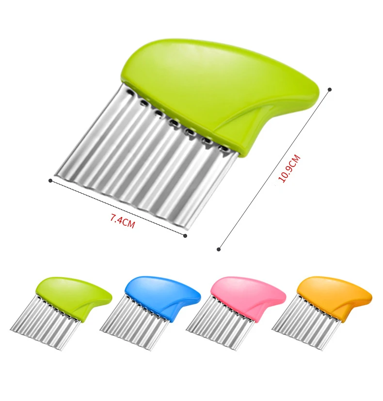 

2021 New Kitchen Knives Stainless Steel Vegetable Fruit Wavy Cutter Potato Cucumber Carrot Waves Cutting Slicer Tools