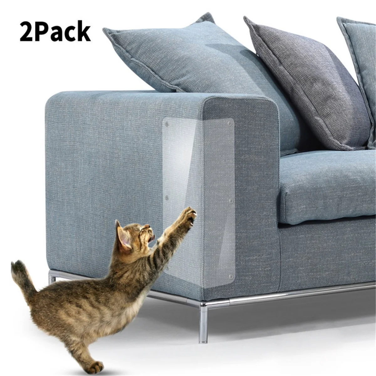 

2Pcs Pet Cat Scratch Guard Mat Cat Scratching Post Furniture Sofa Protector Home