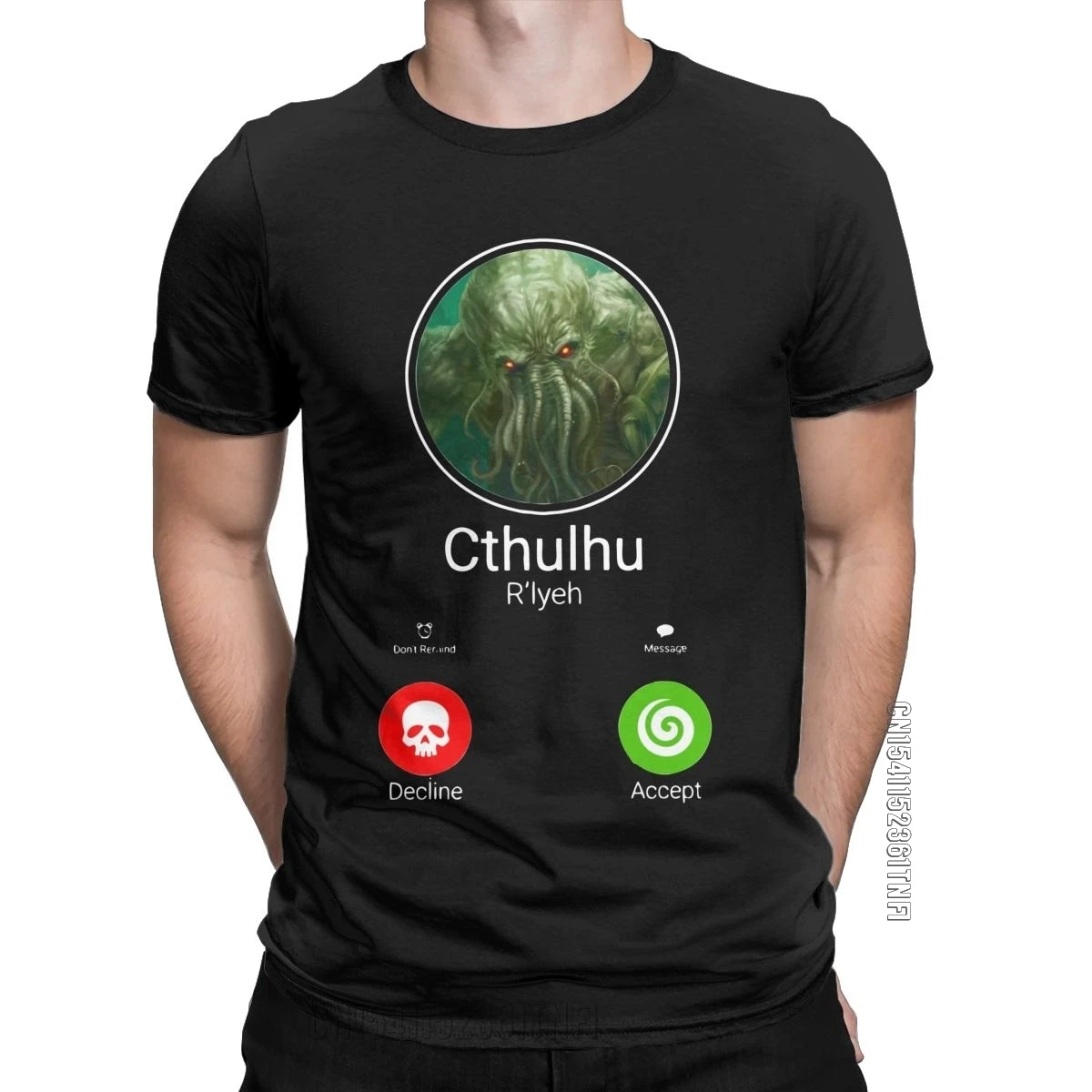 

Men's Call Of Cthulhu Lovecraft T Shirt Pure Cotton Clothing Leisure Classic Short Sleeve Crewneck Tees Plus Size T-Shirt