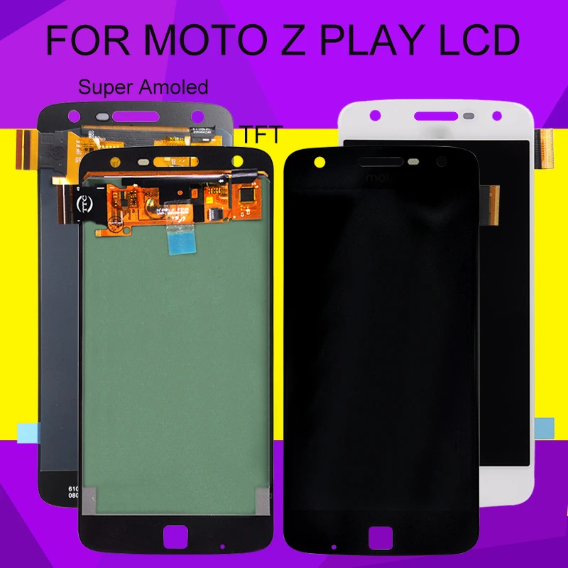 HH Замена для MotoRola XT1635 дисплей Moto Z Play LCD с сенсорным экраном дигитайзер панель в