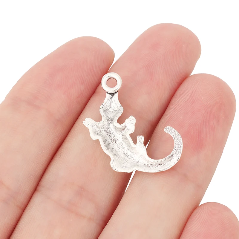 ZXZ 20 шт. тибетские серебряные подвески в виде крокодила аллигатора бусины для