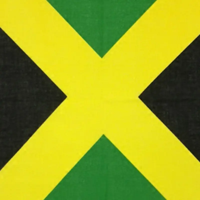 

Flag of Jamaica Print Unisex Square Bandanas Cotton Hair Scarf Biker Motorcycle Neckerchief Hip-Hop Headwrap Patriotic Accessory