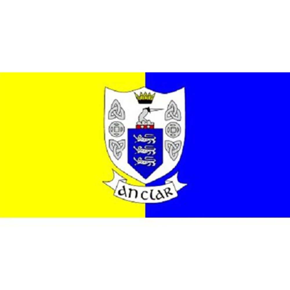 

Hot Sale County Clare Bendera Irlandia Negara County Bendera Banner 100D 150X90CM Polyester Kuningan Grommet Kustom Bendera
