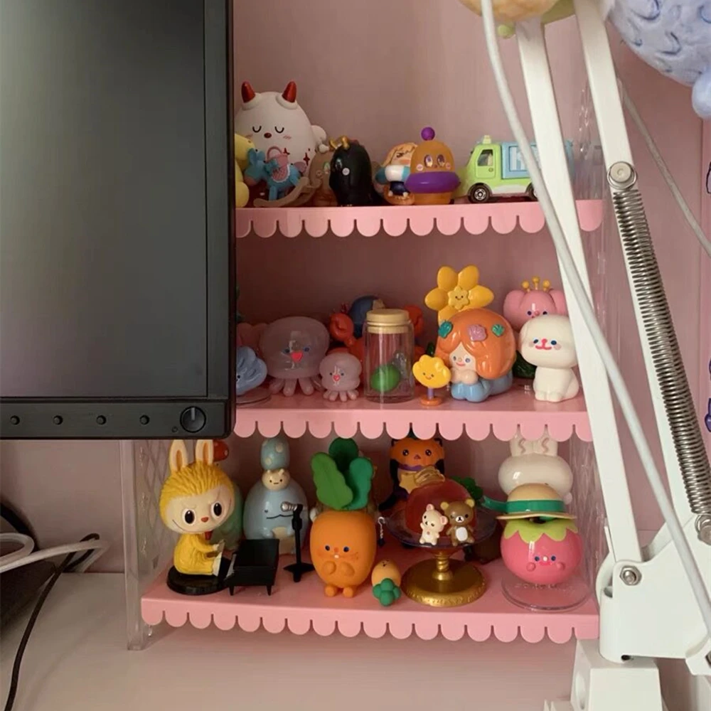 Настольная Складная трехслойная настольная декоративная подставка для хранения