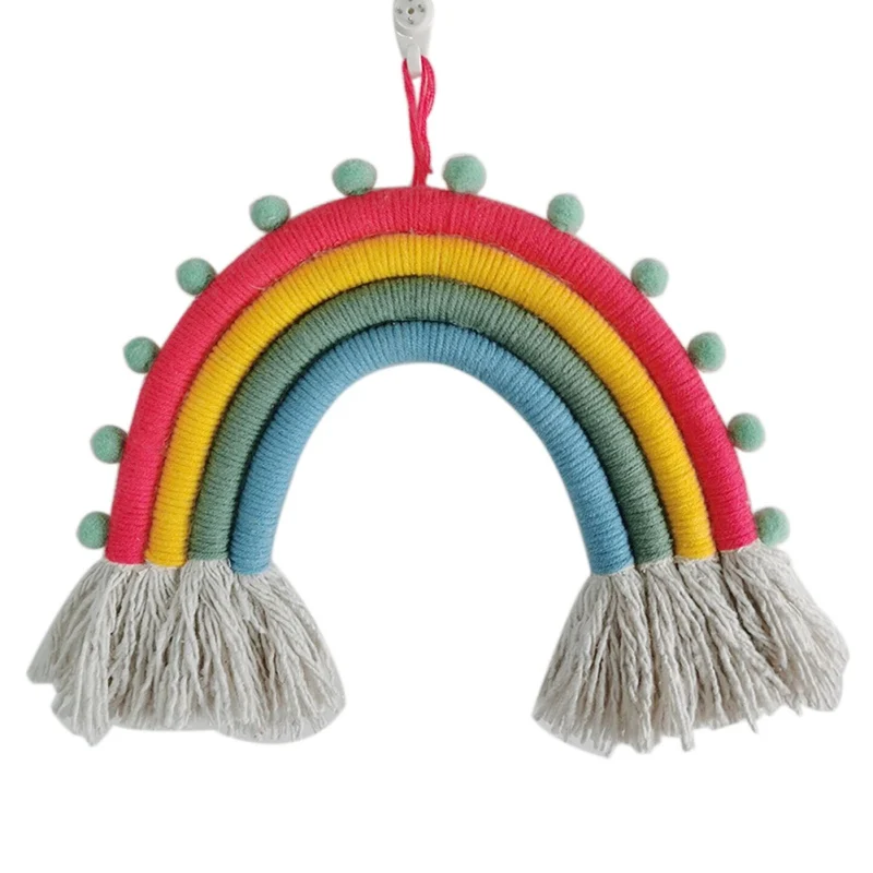 Радуга ручной работы ткацкое украшение для детской комнаты подвесное простые