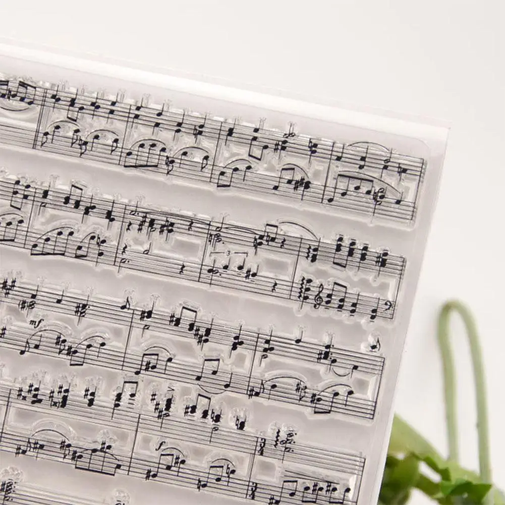 Music Notes Symbol Patterns Transparent Clear Silicone Stamp for Seal DIY Scrapbooking Photo Album Decorative Sheets | Дом и сад