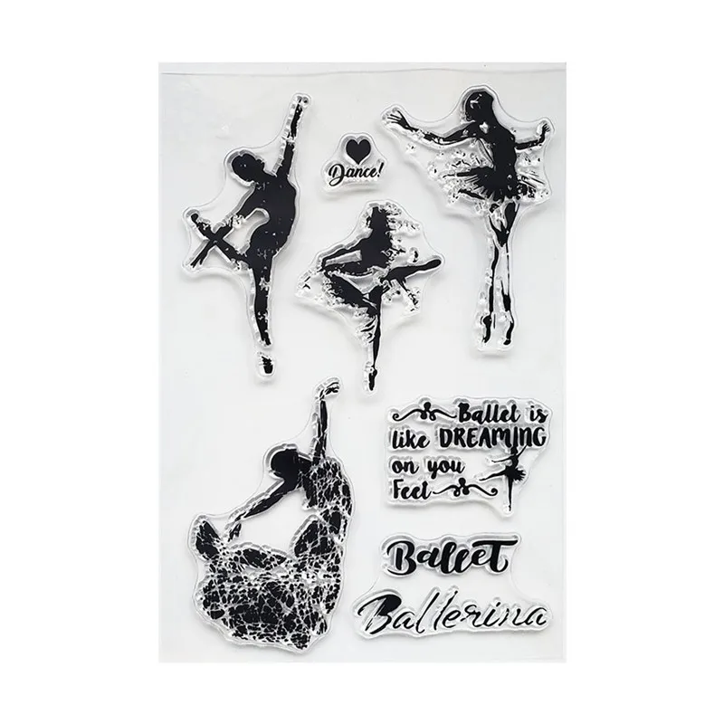 

Silicone Transparent Seal Of Dancing Girl Hand Account Scrapbooking Paper Postcard Album Craft Decorative Embossing Rubber Stamp