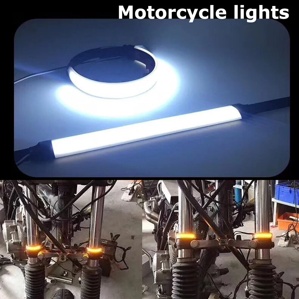 

Motorcycle Light Led Turn Signal 20W Led Strip White Red Yellow Green Pink Led Moto Decorative Lights Lamp 12v
