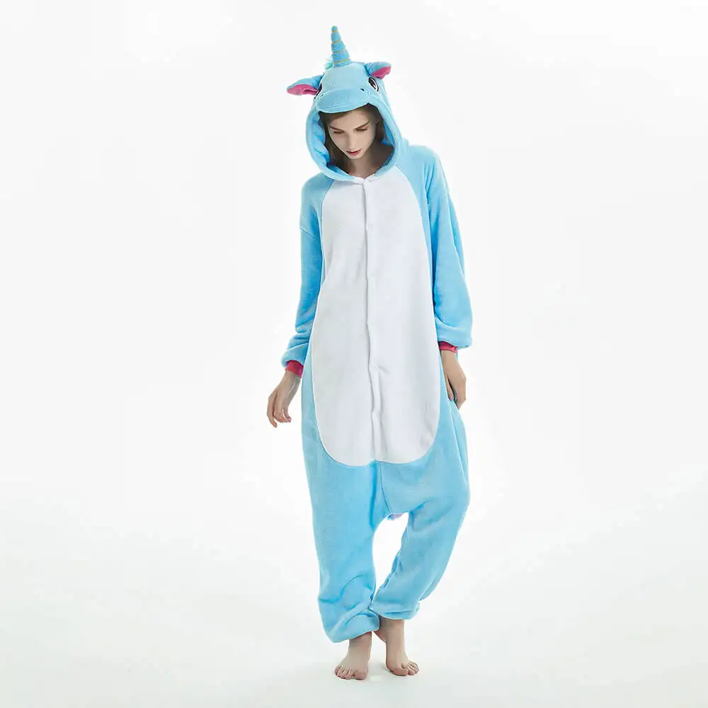 Пижама Кигуруми новейший Единорог комбинезон фланелевые Комбинезоны для