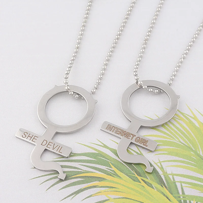 Женское Ожерелье из нержавеющей стали в готическом стиле | Украшения и