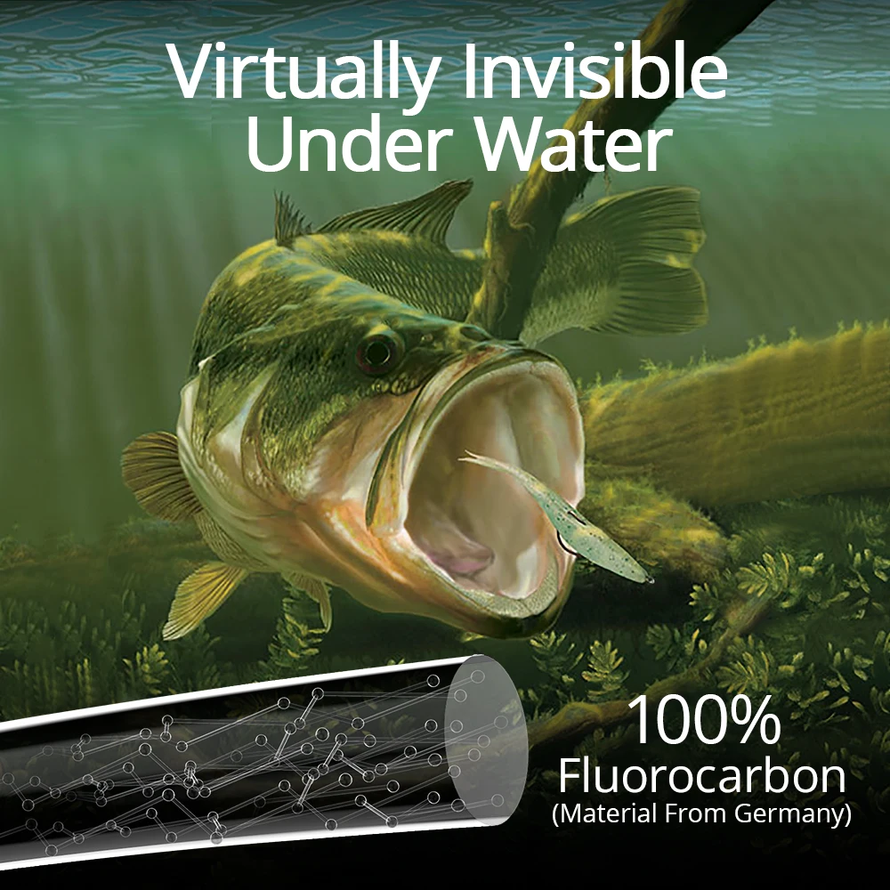 

KastKing Kovert 23m 46m 183m 4-50LB 0.16-0.7mm 100% Carbon Sinking Fishing Line Strong Fluorocarbon Leader Line German Material