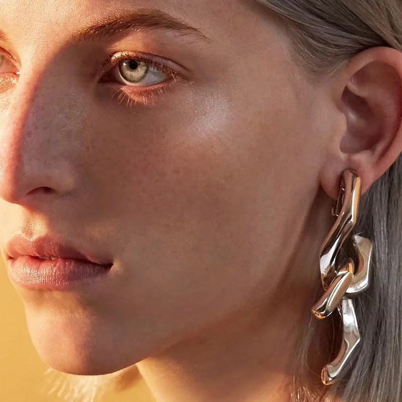 Женские серьги с золотистым узлом YMYW Модные металлические сережки гвоздики