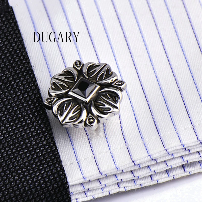 DUGARY винтажная рубашка в стиле Спарты запонки для мужчин на пуговицах мужские