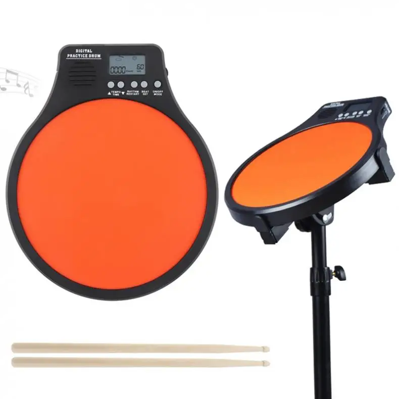 

Electronic Drums 8 Inch Digital Electronic Dumb Drum Pad with Drumsticks Speed Detection Digital Metronome Practice Drum 3 in 1