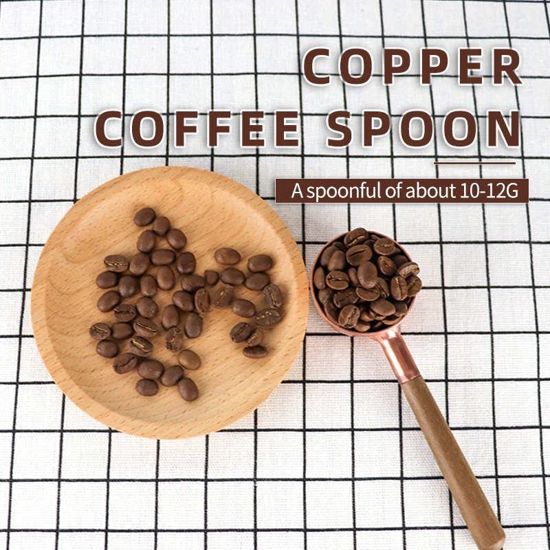 Productos de cocina creativos, cuchara de caf&eacute; de cobre, cuchara medidora de caf&eacute; de cobre, cuchara de caf&eacute;, &iexcl;Nuevo!-3