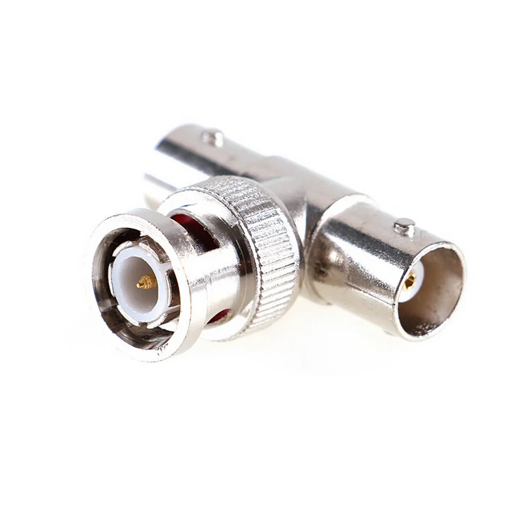 10 шт./лот коаксиальный Т-коннектор 1 Папа-2 Женский Соединитель 3 пути BNC разъем для