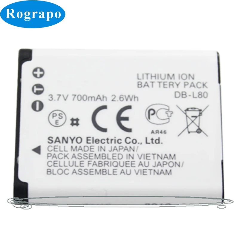 Новый 700 мАч DB L80 D LI88 Сменный аккумулятор для SANYO VPC CG10 CG20 PENTAX CG88 CG100 Полный