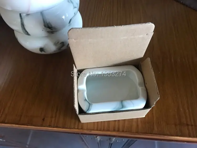 Мини Квадратная Пепельница Китай белые керамические чернила фарфоровая