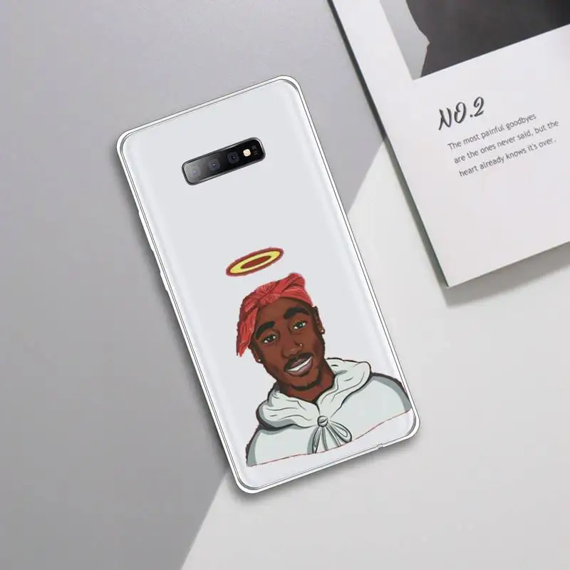 

Rapper 2pac Phone Case Transparent For Samsung Galaxy A 71 21s S note 8 9 10 plus 20 ultra