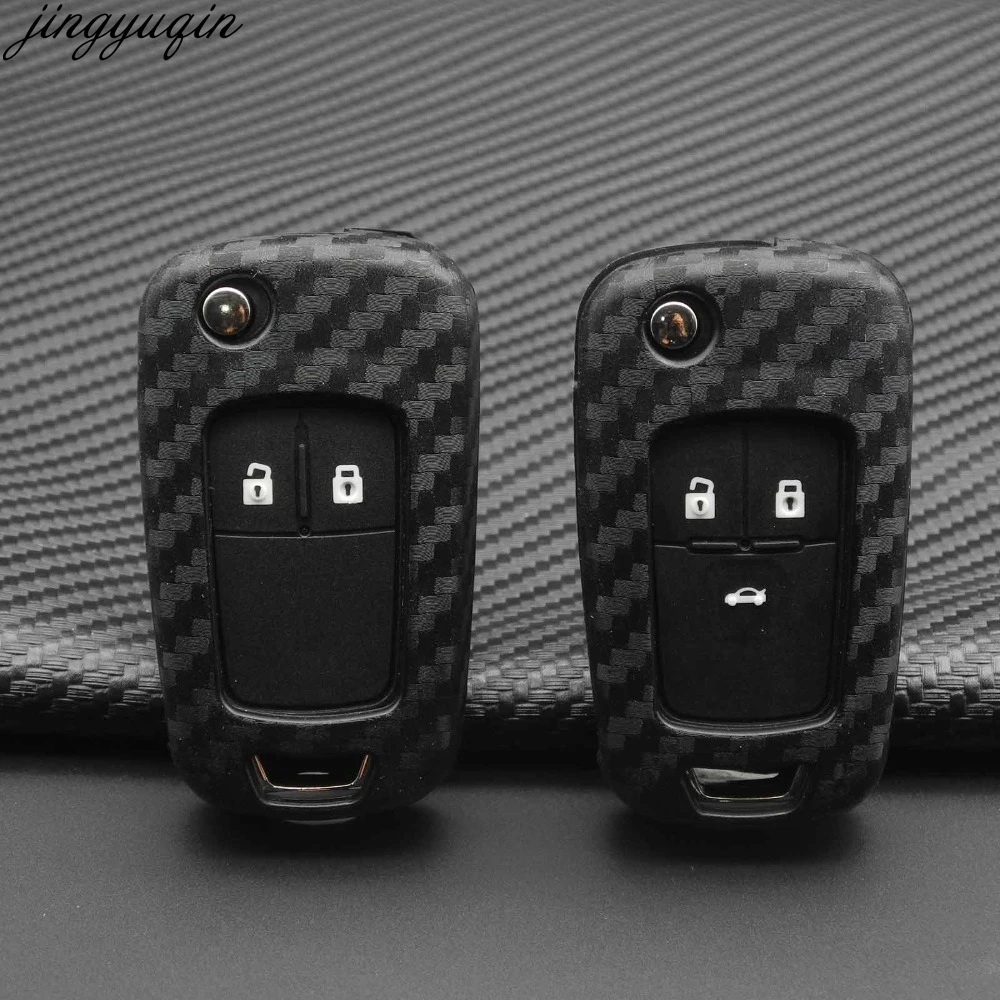

Чехол для ключей из углеродного силикона для Chevrolet Cruze Aveo Trax Opel Astra Corsa Meriva Zafira Antara J Mokka Insignia